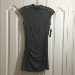 Gorgeous Laundry, charcoal, embellished dress.